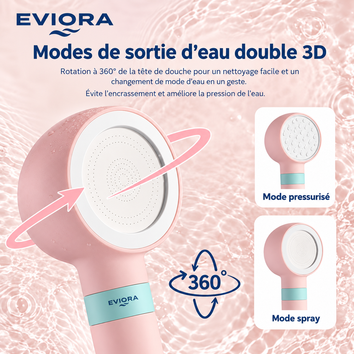 Pommeau de Douche Haute Pression Filtrant – Peau douce
