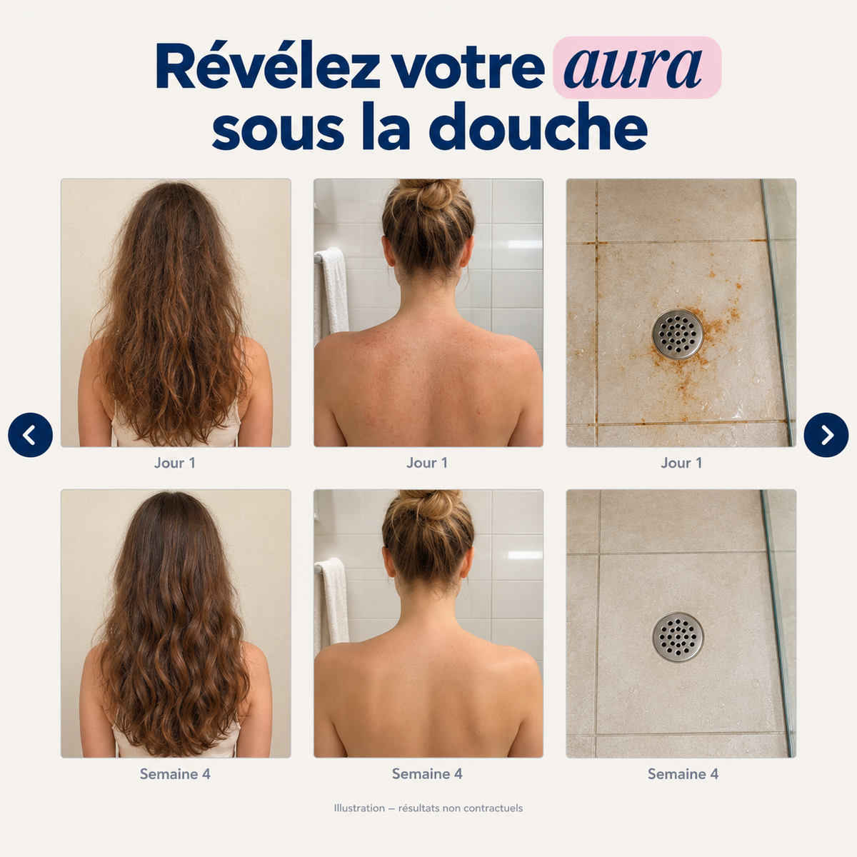 Pommeau de douche filtrant vitamine C parfumé - AURA